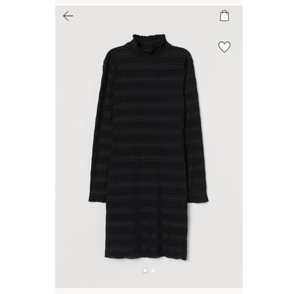 NEW Fitted Ruffled Turtleneck LBD - Picture 1 of 2